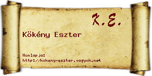 Kökény Eszter névjegykártya